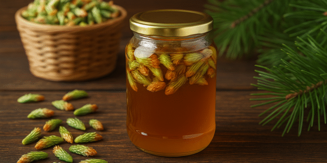 Sirop din muguri de brad pentru tuse și imunitate